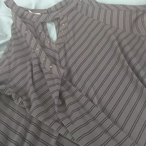 Open shoulder long sleeve shirt